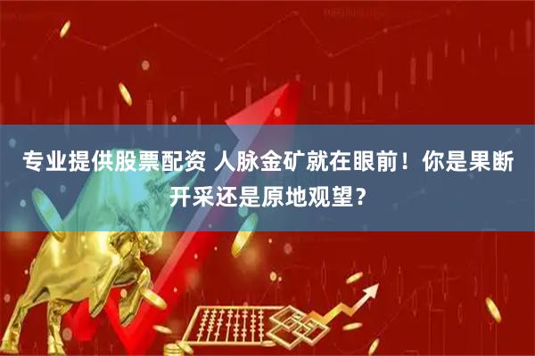 专业提供股票配资 人脉金矿就在眼前！你是果断开采还是原地观望？